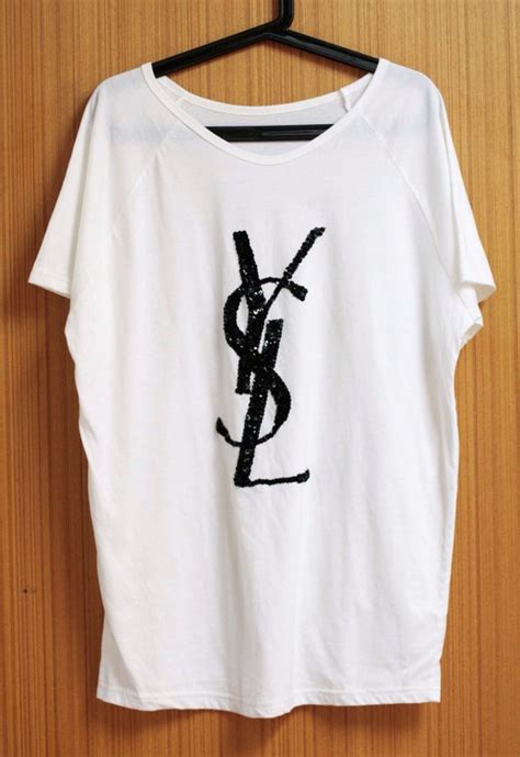 ysl blue dress shirt|YSL tee shirts women's.